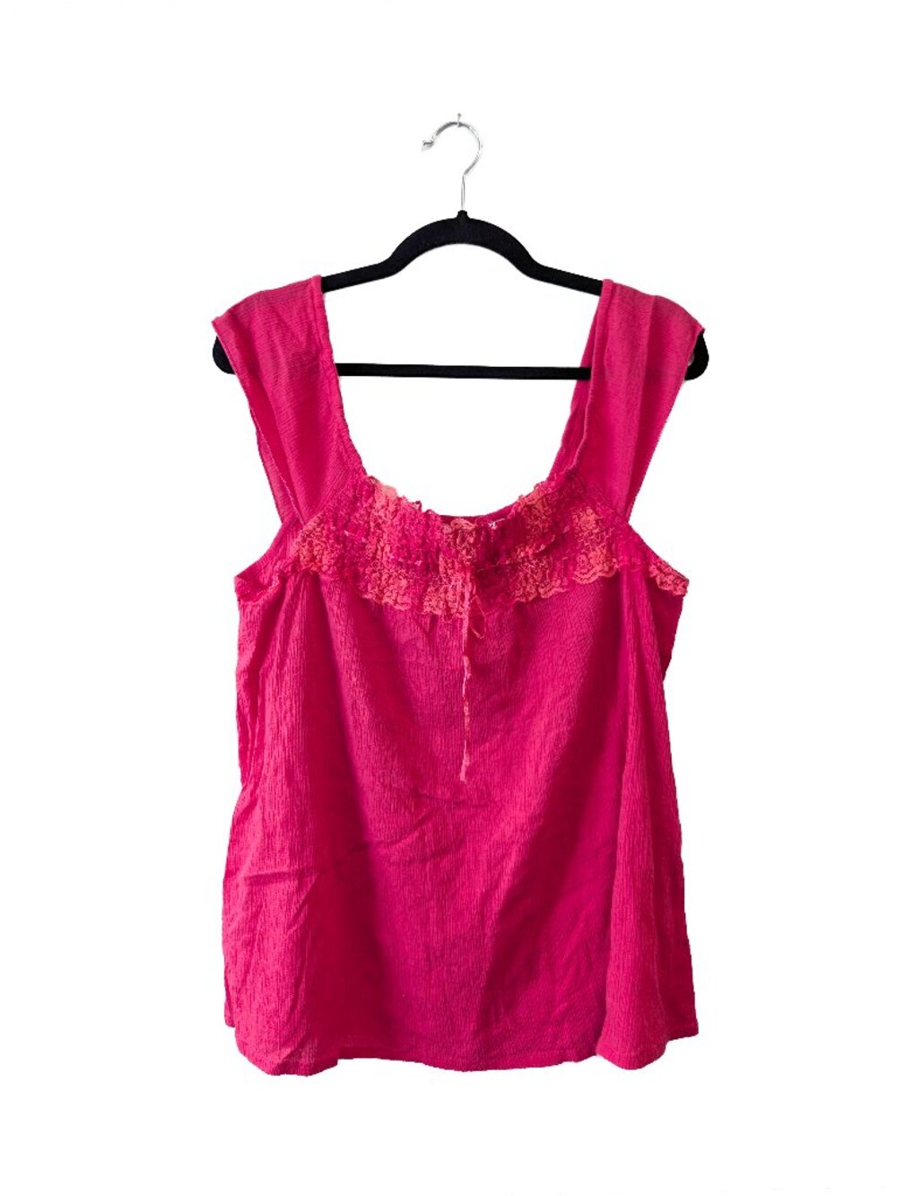 Hot Pink Maternity Off Shoulder Peasant Tank Top Size M